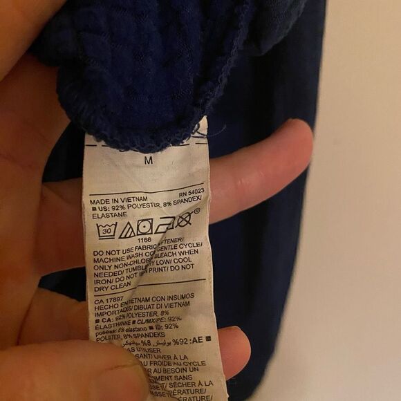 Old Navy medium active 3/4 zip hoodie blue women’s - Picture 5 of 7